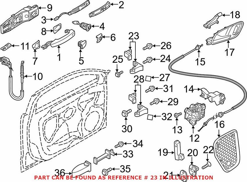 Audi VW Door Hinge 8X4833408A